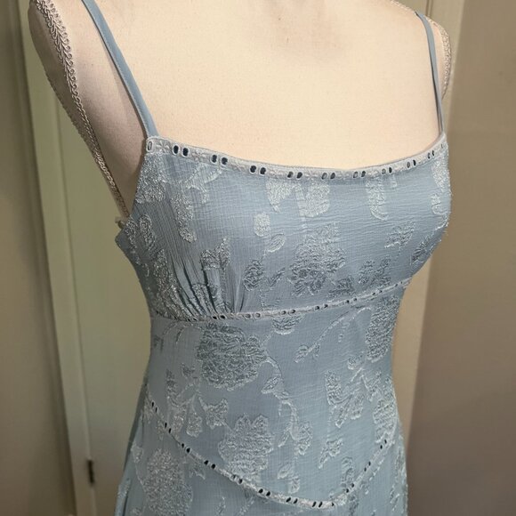 Princess Polly Light Blue South Of France Lace up Back Maxi Dress, Size 6 - Picture 6 of 16